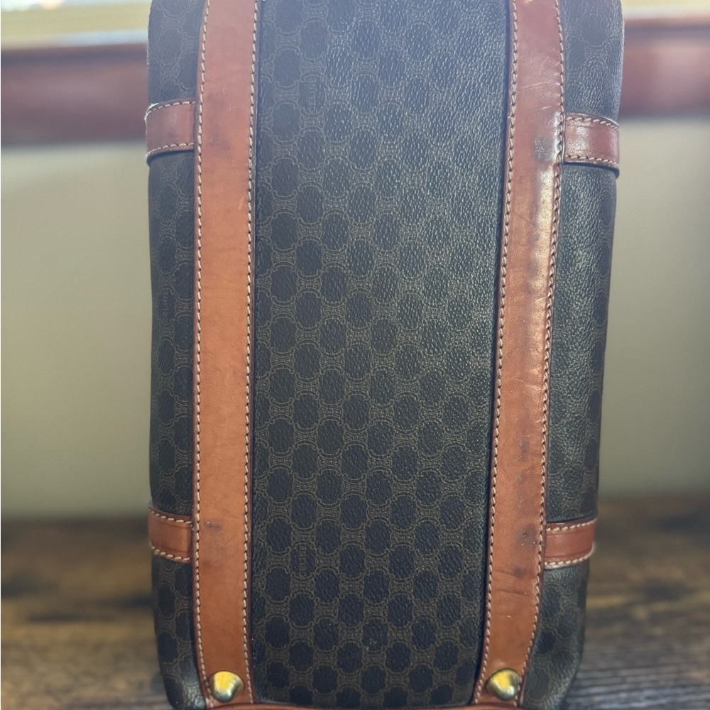 Celine Boston Bag with Structured Design and Leather Accents - Picture 7 of 16
